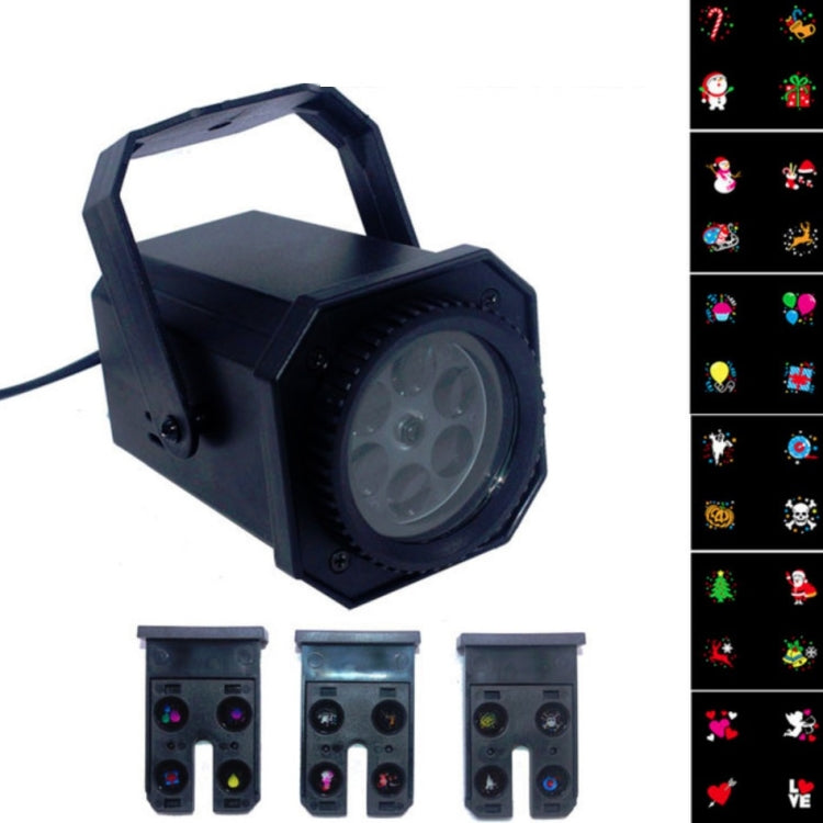 8W LED 舞台燈 聖誕雪花圖案投影燈效雷射燈，美規插頭，歐規插頭