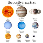 E牆行星太陽系熒光牆貼房間臥室發光牆貼