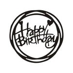 圓形生日快樂刀模 DIY夾書相冊賀卡製作模板，圓形生日快樂形狀