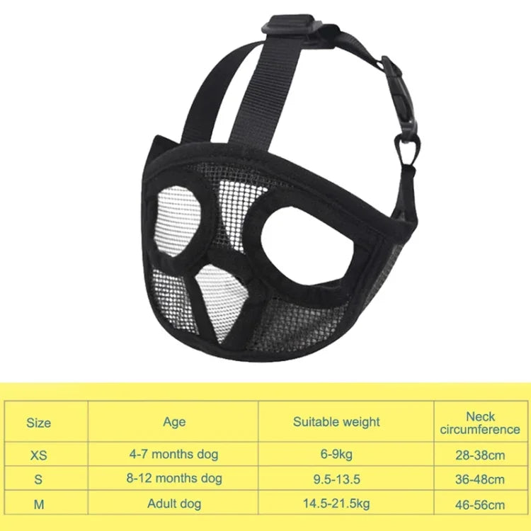 寵物鬥牛犬口罩寵物用品，全網罩版本，XXS，XS，S，M，L