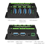 Waveshare 23929 USB 集線器，擴展 4 個 USB 3.2 埠，可切換雙主機，多重保護，23929