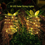 30顆 LED 戶外鐵質鳳梨燈串太陽能燈伸縮吊燈現代門廊燈，30顆 LED
