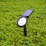 9 LED 太陽能花園燈 LED 戶外花園可調 IP65 防水燈，彩色變換，暖白光 + 白光