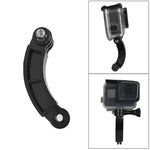 運動相機配件，適用於GoPro HERO11 Black / HERO9 Black / DJI Osmo Action 3，中心垂直彎臂，弧形延長桿，中心通用彎臂，1/4轉接頭