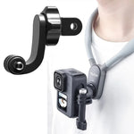 運動相機配件，適用於GoPro HERO11 Black / HERO9 Black / DJI Osmo Action 3，中心垂直彎臂，弧形延長桿，中心通用彎臂，1/4轉接頭
