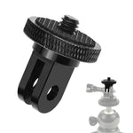 運動相機配件，適用於GoPro HERO11 Black / HERO9 Black / DJI Osmo Action 3，中心垂直彎臂，弧形延長桿，中心通用彎臂，1/4轉接頭