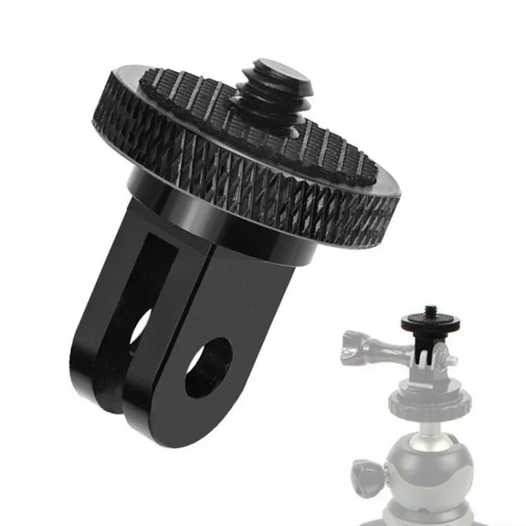 運動相機配件，適用於GoPro HERO11 Black / HERO9 Black / DJI Osmo Action 3，中心垂直彎臂，弧形延長桿，中心通用彎臂，1/4轉接頭