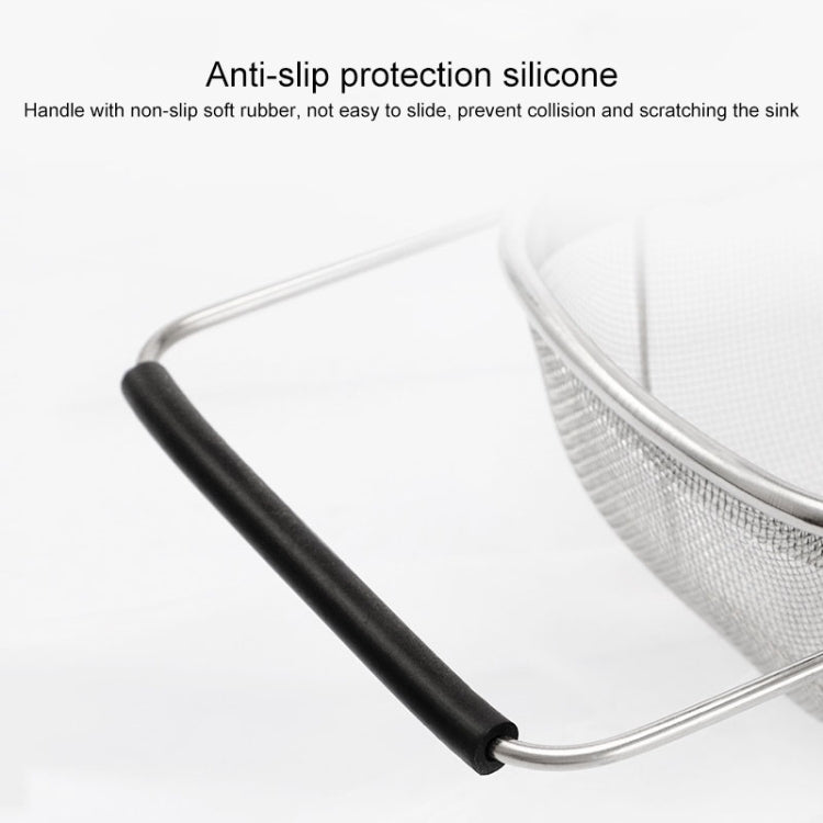 不鏽鋼折疊過濾器廚房工具排水家用伸縮蔬果籃，24x34x11厘米，18x27x11厘米