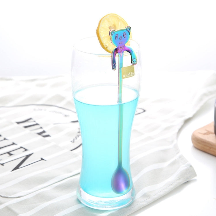 可愛熊造型長柄湯匙咖啡飲用工具，可愛熊