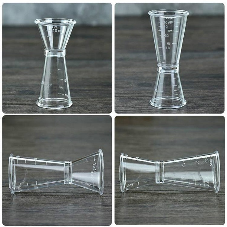 2件套PC小量杯雙頭刻度奶茶量杯盎司測量工具，大號