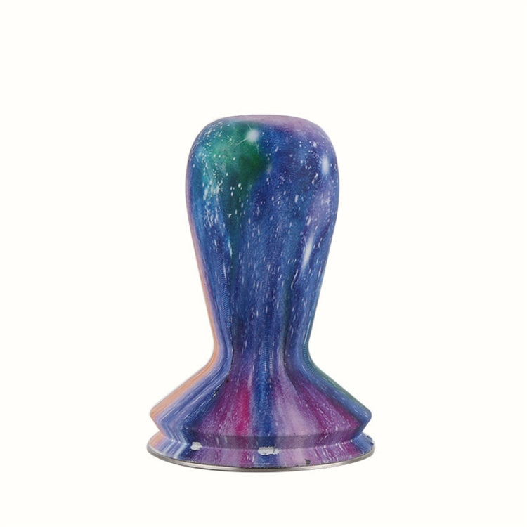 58mm 咖啡壓粉器彩色矽膠磨砂手柄咖啡錘304不鏽鋼壓粉器咖啡配件，星空色，奶白色