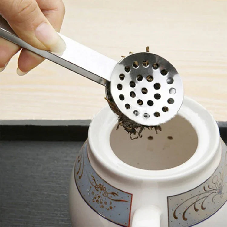 2件套不鏽鋼圓形茶包夾茶包擠壓器夾持器，擠壓器夾持器