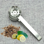 2件套不鏽鋼圓形茶包夾茶包擠壓器夾持器，擠壓器夾持器