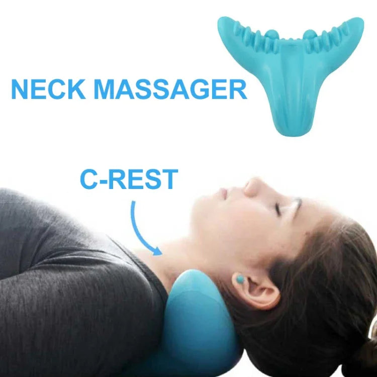 指壓按摩枕C-Rest頸椎肩部肌肉放鬆高密度記憶泡棉枕工具，C-Rest