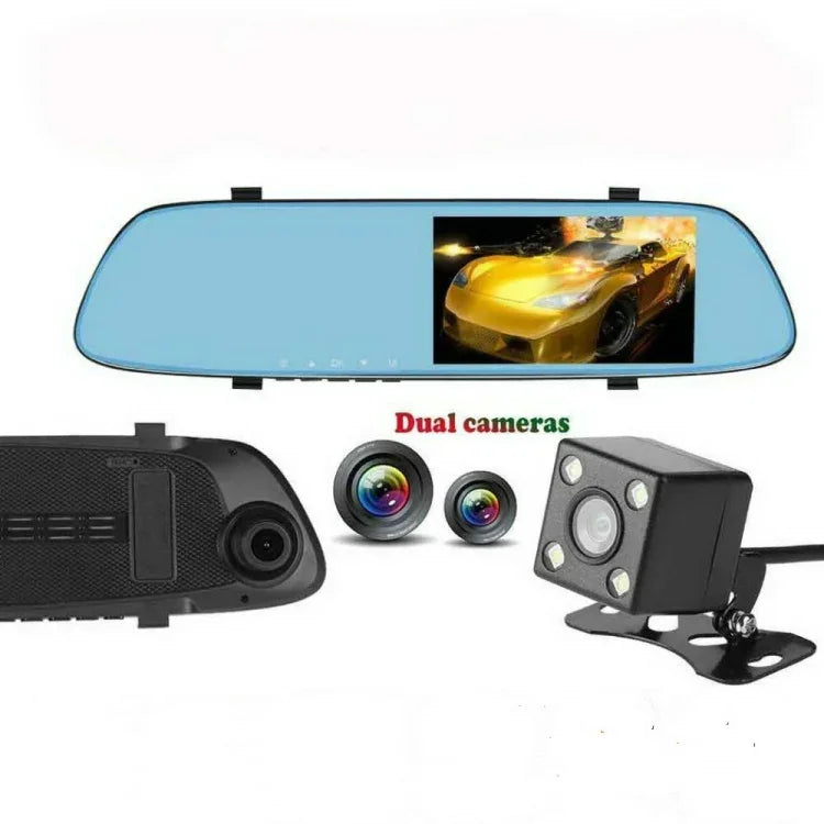 Anytek T22 車用攝影機 5 吋 IPS 觸控螢幕雙鏡頭 FHD 1080P 車用行車記錄器，T22