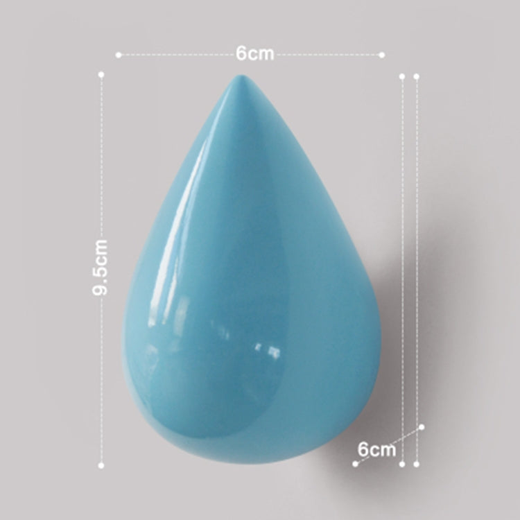 創意水滴牆壁掛鉤家居裝飾樹脂壁畫3D衣帽掛鉤單鉤，大號，小號
