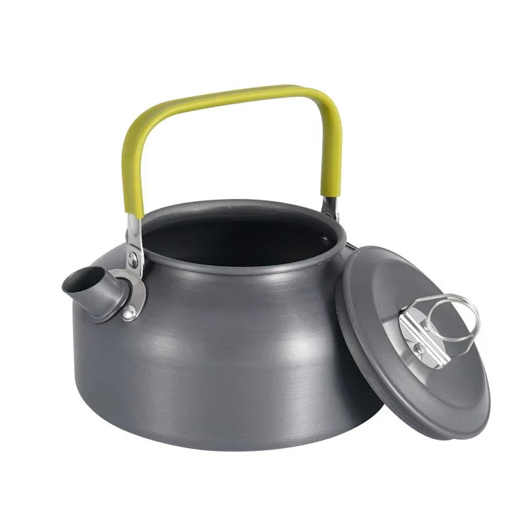 0.8L便攜戶外登山野餐鋁壺茶壺咖啡壺，0.8L