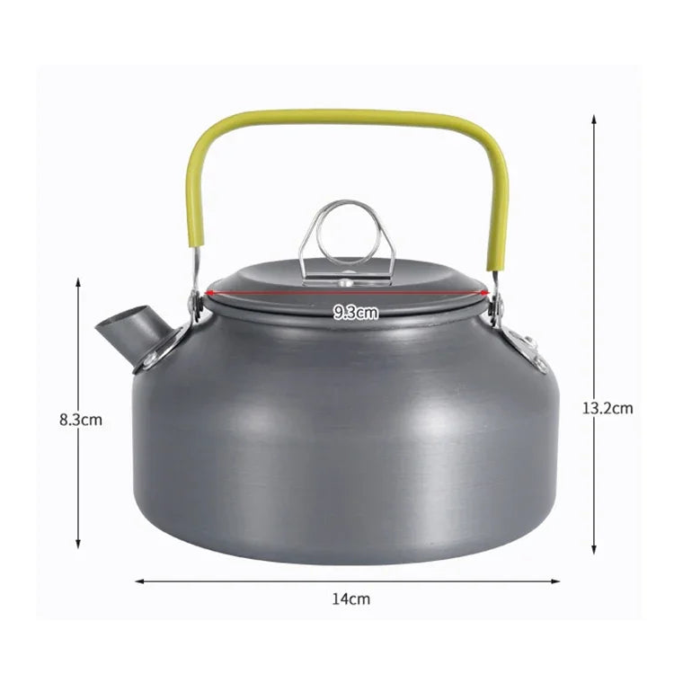 0.8L便攜戶外登山野餐鋁壺茶壺咖啡壺，0.8L