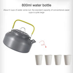 0.8L便攜戶外登山野餐鋁壺茶壺咖啡壺，0.8L