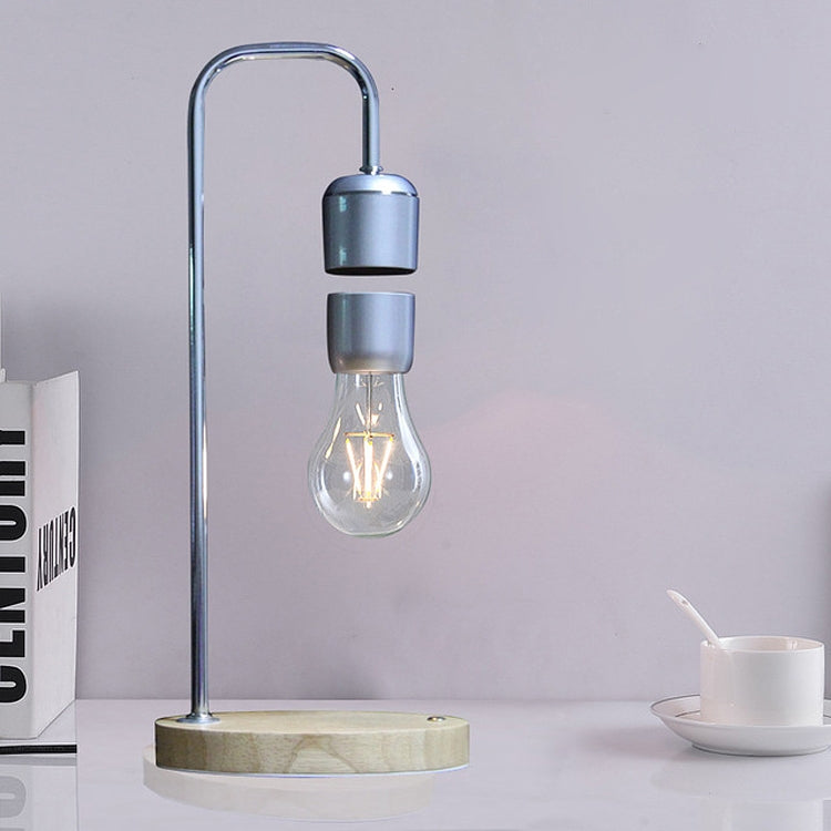 16W 磁懸浮裝飾科技玩具 彎曲 LED 漂浮燈泡 家用桌燈，黑色