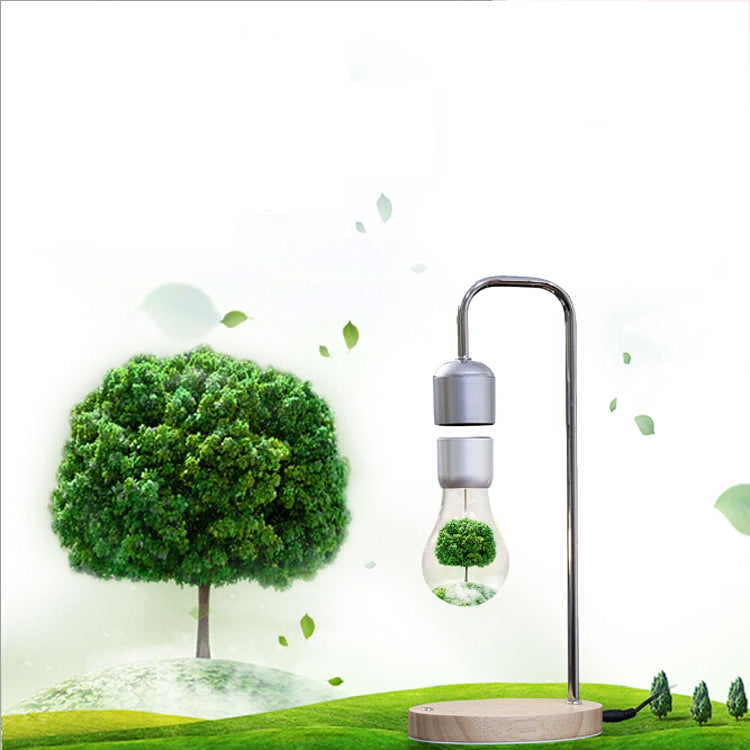 16W 磁懸浮裝飾科技玩具 彎曲 LED 漂浮燈泡 家用桌燈，黑色