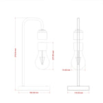 16W 磁懸浮裝飾科技玩具 彎曲 LED 漂浮燈泡 家用桌燈，黑色