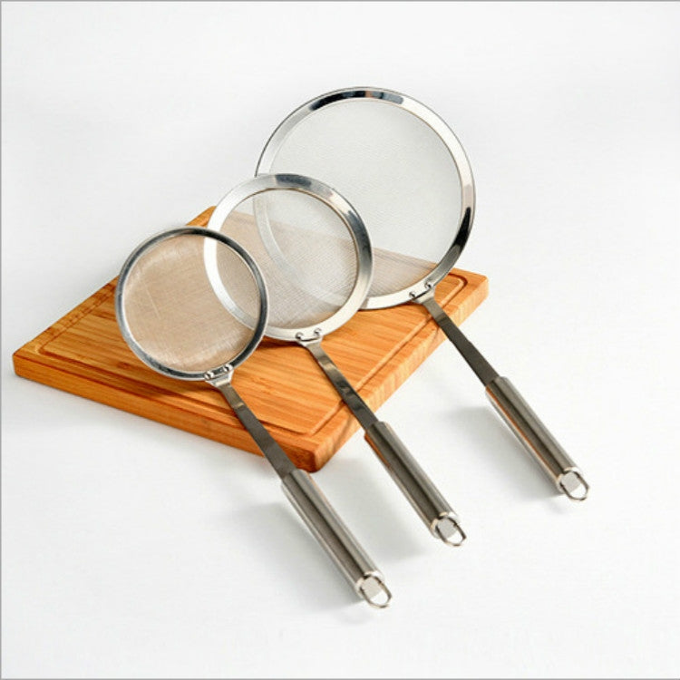 不銹鋼果汁豆漿油盒火鍋麵渣過濾漏油器，10cm，12cm，16cm