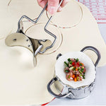 不鏽鋼水餃模具麵團切割器，廚房配件糕點工具，大號 9.7cm 含白盒，小號 7.7cm 含白盒，8.3cm 水餃圓刀，7.3cm 水餃圓刀