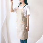 水洗帆布圍裙 廚師 咖啡店 烤肉 美髮師圍裙