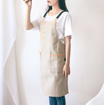 水洗帆布圍裙 廚師 咖啡店 烤肉 美髮師圍裙