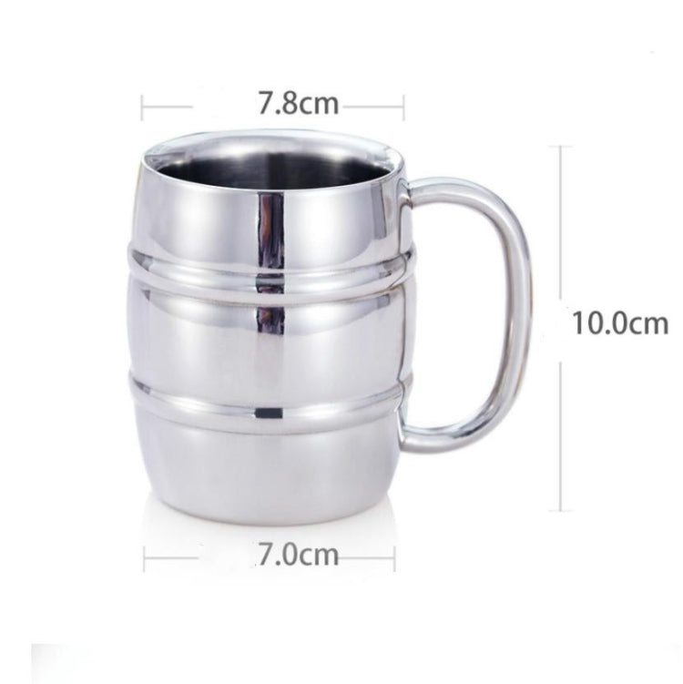不鏽鋼啤酒杯戶外露營西式茶咖啡杯保溫便攜水杯帶手柄，戶外啤酒杯