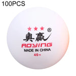 ROYING 10 件專業 ABS 乒乓球訓練球，直徑：40mm，白色 3 星，橙色 3 星