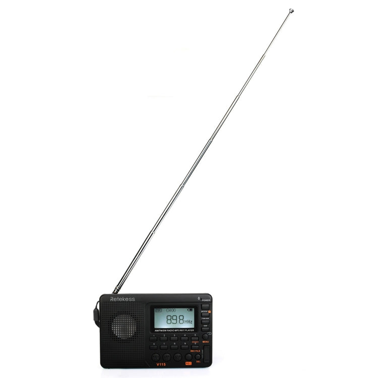 Retekess V-115 全頻段收音機 FM AM 便攜 MP3 播放器，V-115
