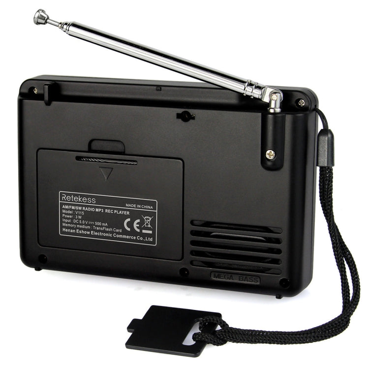 Retekess V-115 全頻段收音機 FM AM 便攜 MP3 播放器，V-115