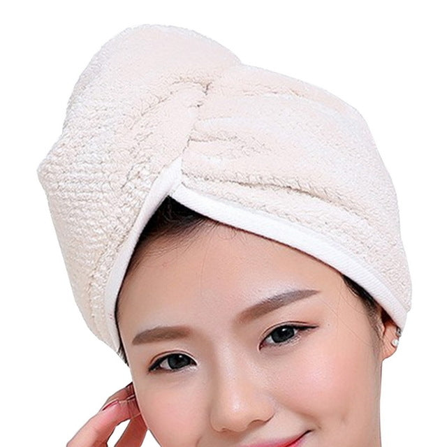 女用魔術快乾浴髮毛巾帽沐浴工具