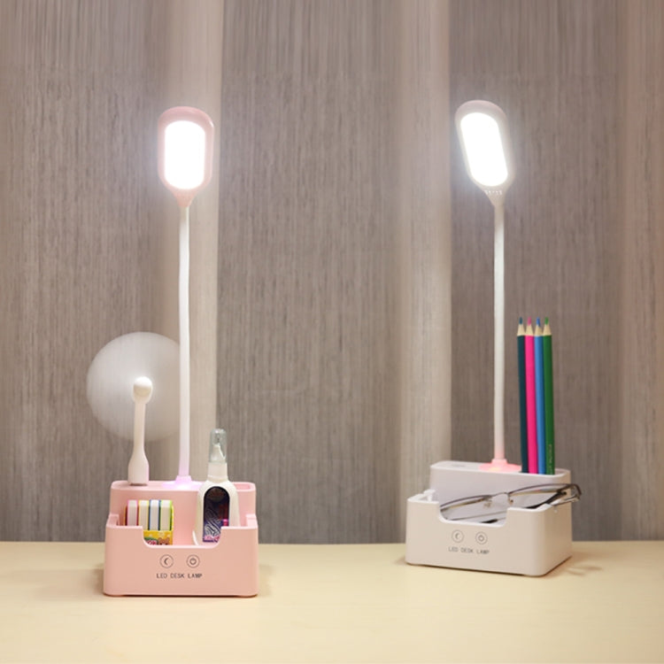 學生 USB 充電臥室觸控 LED 護眼多功能創意桌燈，帶風扇，不帶風扇