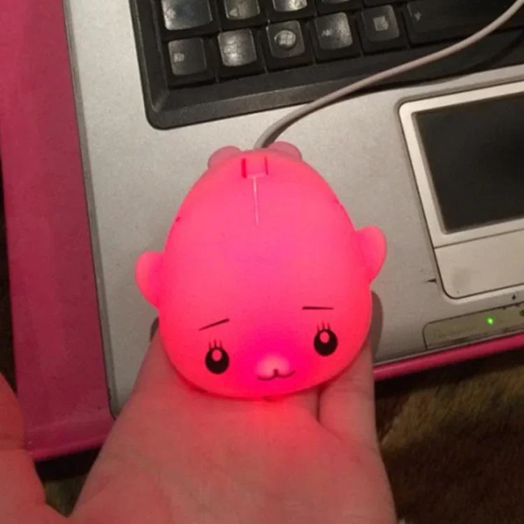 可愛卡通有線滑鼠女孩辦公家用筆電滑鼠