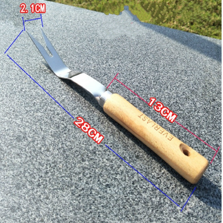 加厚不銹鋼除草器木柄根部挖掘工具，木柄根部挖掘工具