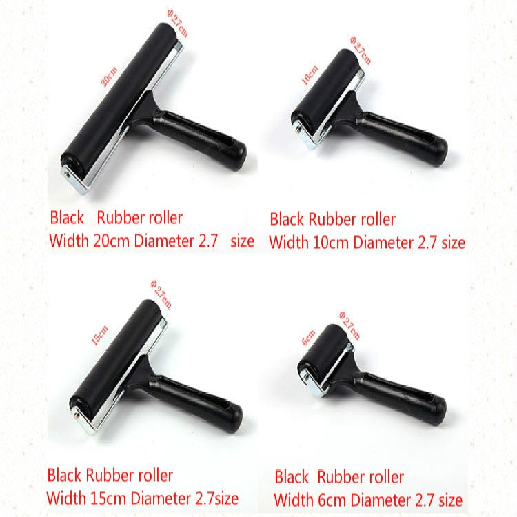 版畫滾筒印刷材料工具 橡膠印章印刷轉印工具，尺寸：6cm，6cm，10cm，15cm，20cm