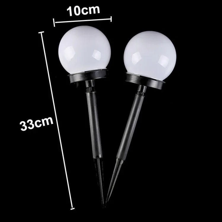 2 PCS Waterproof Outdoor Bulb Solar Ground Light Lawn Landscape Decoration