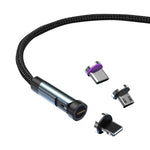CC57 540 度旋轉磁吸快充數據線，1m + 8 Pin + Type-C/USB-C + Micro USB + 紅色，1m + Type-C/USB-C + Micro USB + 黑色，2m + Type-C/USB-C + Micro USB + 紅色，2m + Type-C/USB-C + Micro USB + 黑色