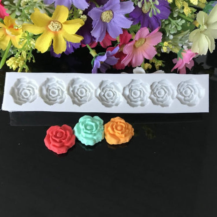 玫瑰花矽膠模具 翻糖蛋糕裝飾工具 烘焙工具，玫瑰花形狀