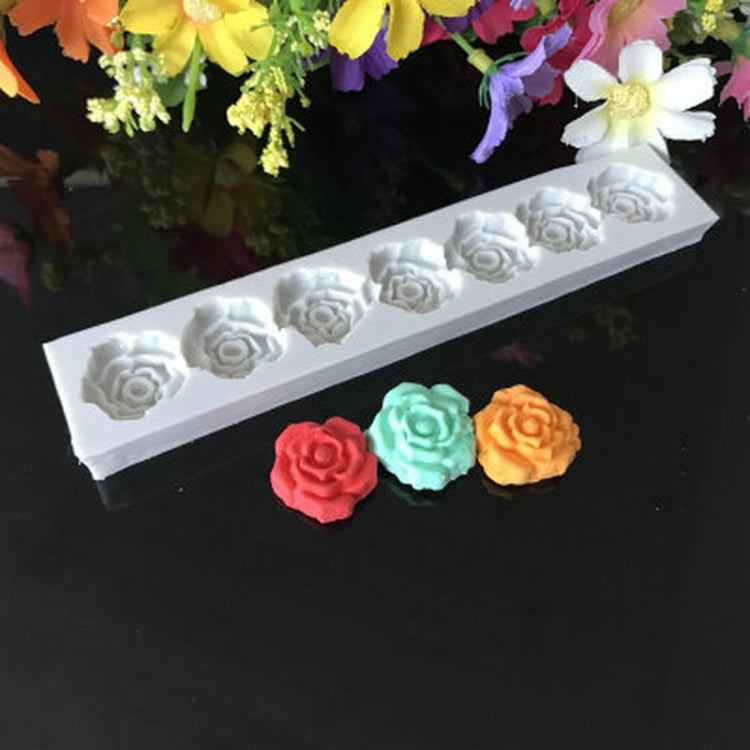玫瑰花矽膠模具 翻糖蛋糕裝飾工具 烘焙工具，玫瑰花形狀