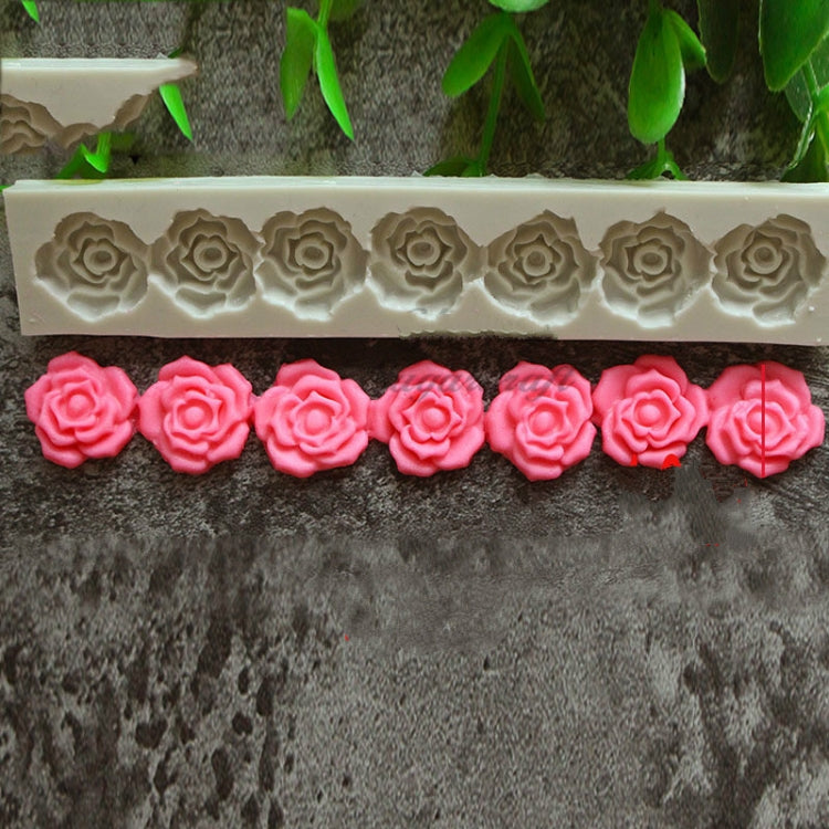 玫瑰花矽膠模具 翻糖蛋糕裝飾工具 烘焙工具，玫瑰花形狀