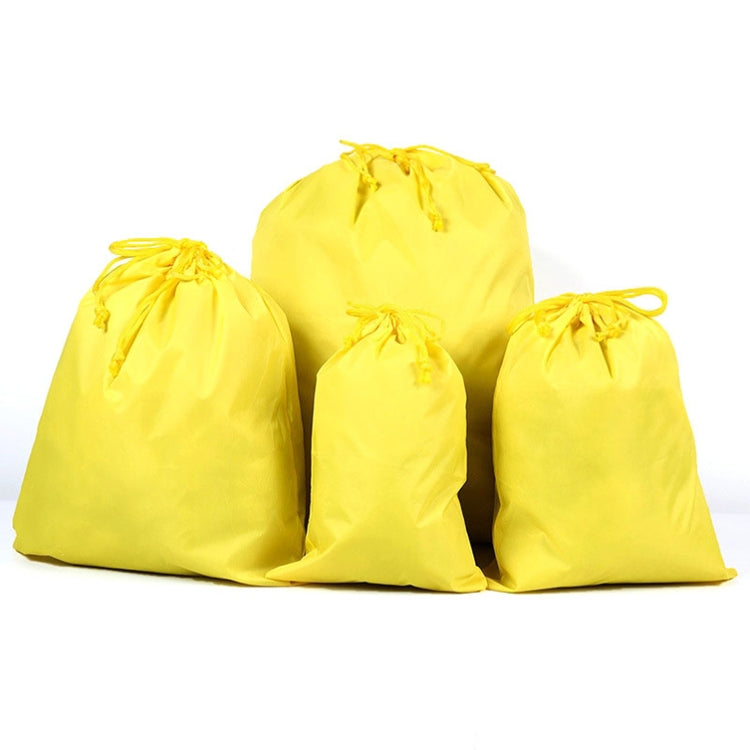 4合1便攜尼龍防水旅行收納袋束口束帶口袋衣物收納袋，20cmx30cm，27cmx34cm，34cmx39cm，46cmx57cm