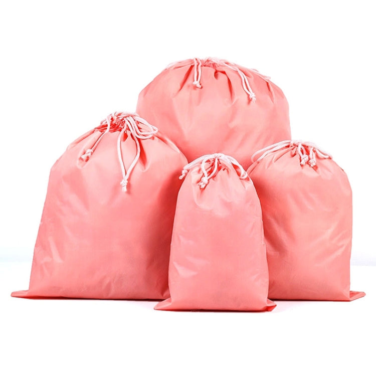 4合1便攜尼龍防水旅行收納袋束口束帶口袋衣物收納袋，20cmx30cm，27cmx34cm，34cmx39cm，46cmx57cm