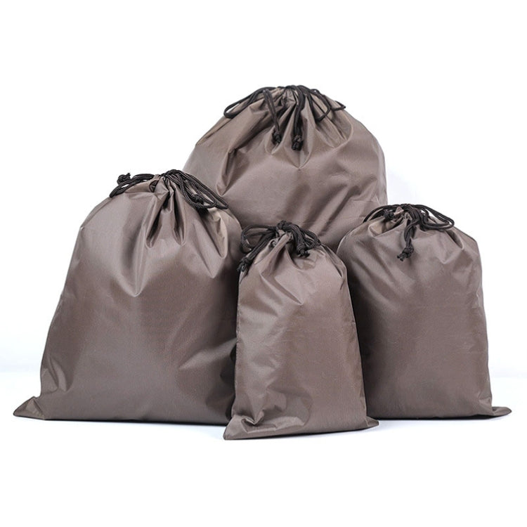 4合1便攜尼龍防水旅行收納袋束口束帶口袋衣物收納袋，20cmx30cm，27cmx34cm，34cmx39cm，46cmx57cm