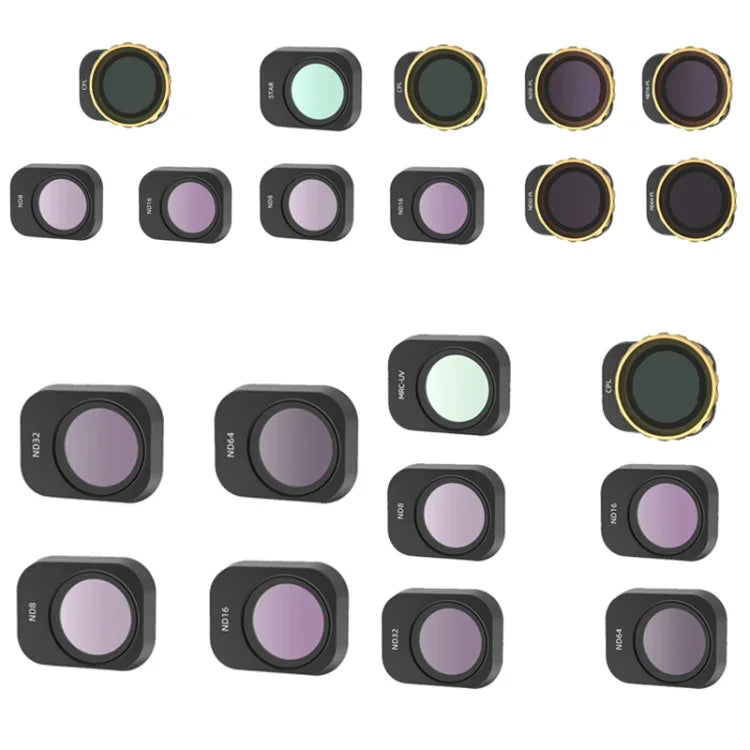 JSR 適用於 Mini 3 Pro 相機濾鏡，3 合 1 CPL+ND8+ND16，4 合 1 星光+CPL+ND8+ND16，4 合 1 ND8+ND16+ND32+ND64，4 合 1 ND8-PL+ND16-PL+ND32-PL+ND64-PL，6 合 1 UV+CPL+ND8+ND16+ND32+ND64