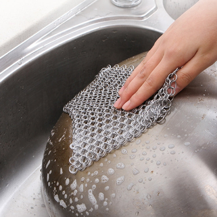 不鏽鋼方形鑄鐵清潔鍋刷 廚房炊具清潔工具，4×4英寸，5×5英寸，6×6英寸，7×7英寸，8×8英寸，8×6英寸