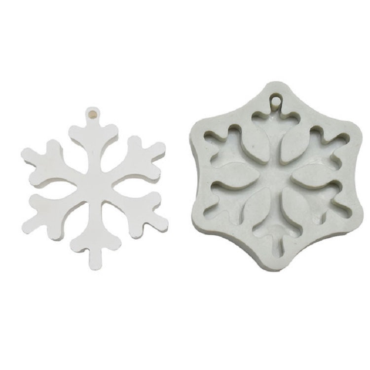 DIY烘焙聖誕系列造型翻糖矽膠模具，聖誕葉子，聖誕雪花，聖誕圓形雪花形狀，聖誕樹